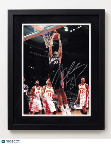 Jarron Collins Utah Jazz Signed Basketball 8x10 Custom Framed Photo PSA