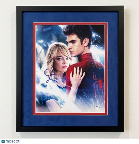 Emma Stone Signed 11x14 The Amazing Spider-Man 2 Custom Framed Photo PSA