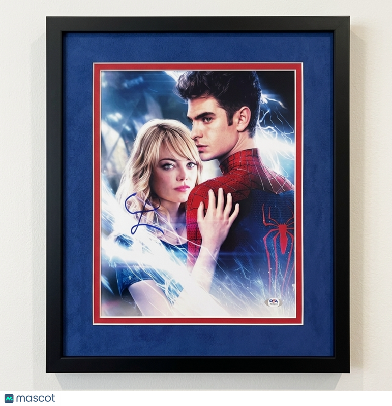 Emma Stone Signed 11x14 The Amazing Spider-Man 2 Custom Framed Photo PSA