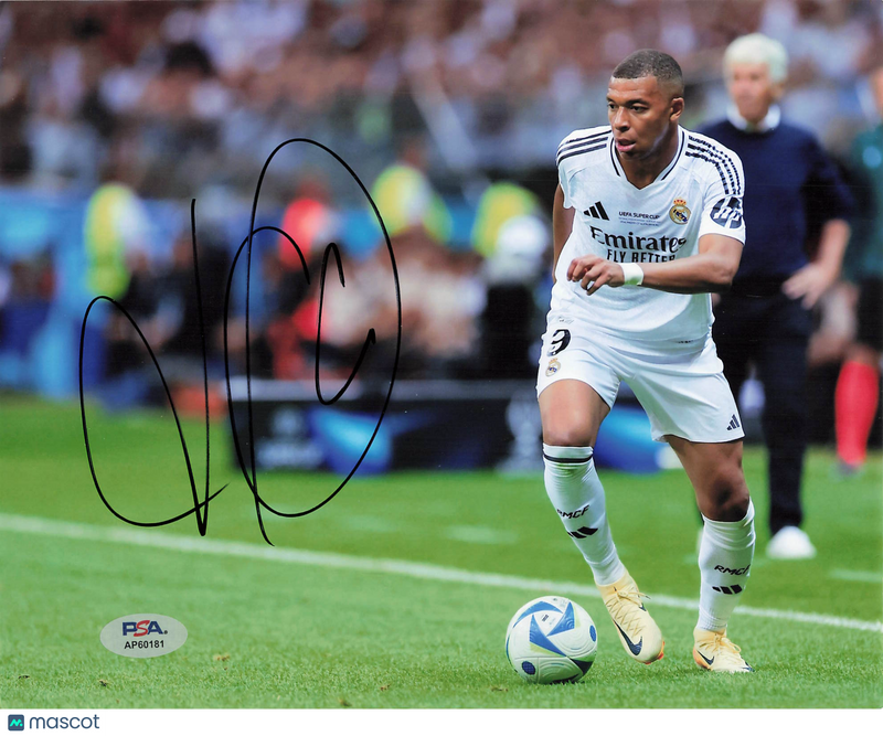 Kylian Mbappe Signed Real Madrid CF Soccer 8x10 Photo PSA Autographed