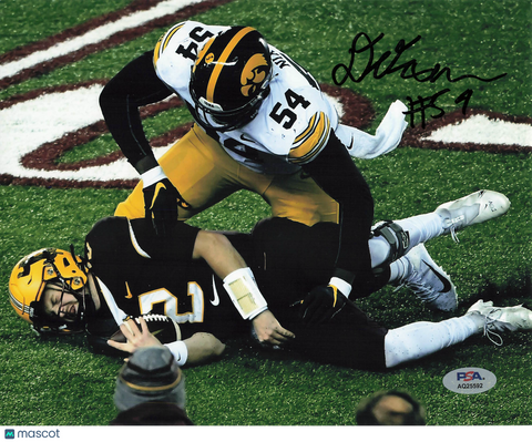 Daviyon Nixon Signed Iowa Hawkeyes Football 8x10 Photo PSA Autographed