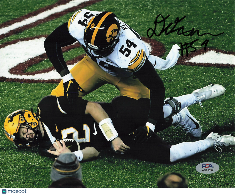 Daviyon Nixon Signed Iowa Hawkeyes Football 8x10 Photo PSA Autographed