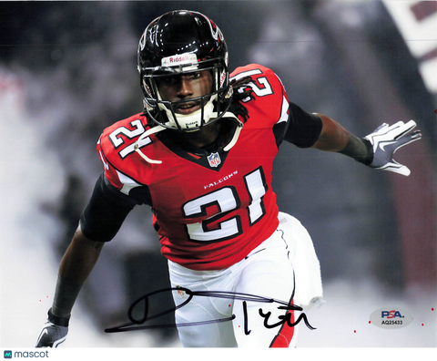 Desmond Trufant Signed Atlanta Falcons Football 8x10 Photo PSA Autographed