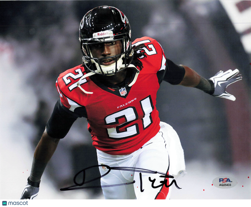 Desmond Trufant Signed Atlanta Falcons Football 8x10 Photo PSA Autographed