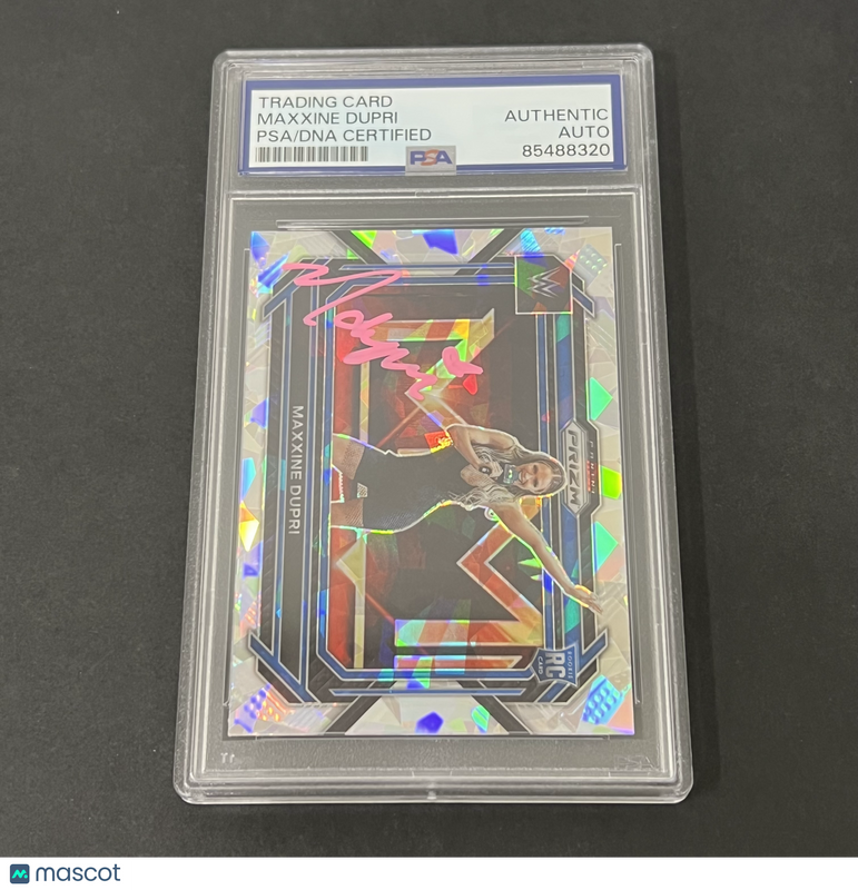 2023 Panini Prizm WWE #85 Maxxine Dupri Cracked Ice Rookie signed card PSA