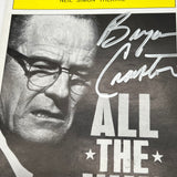 Bryan Cranston Signed PLAYBILL "All The Way" autographed Actor