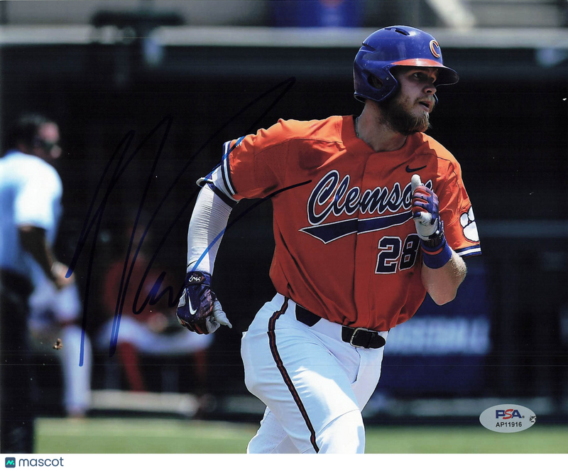 Seth Beer Clemson Tigers Signed 8x10 Photo PSA