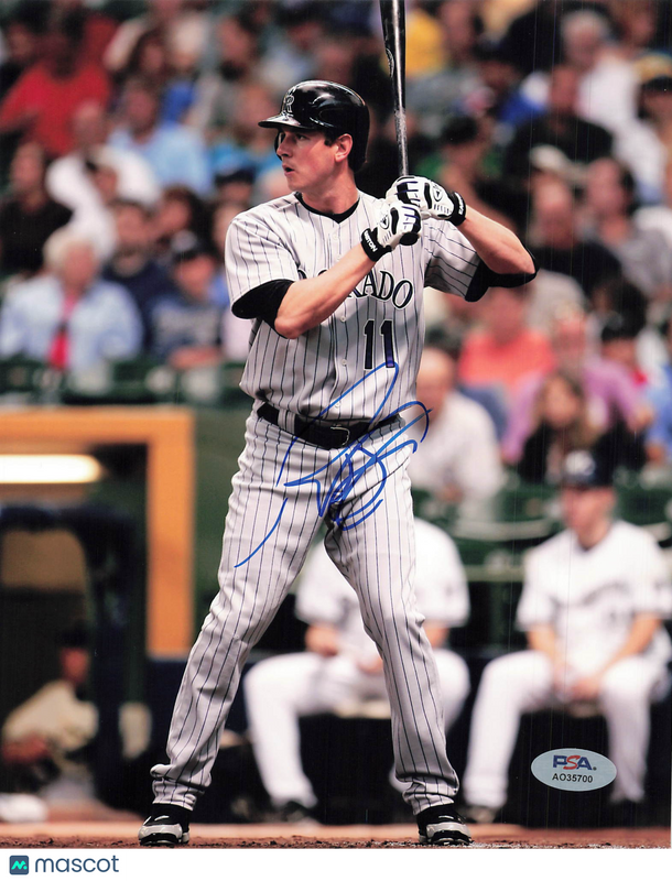 Brad Hawpe Colorado Rockies Signed 8x10 Photo PSA