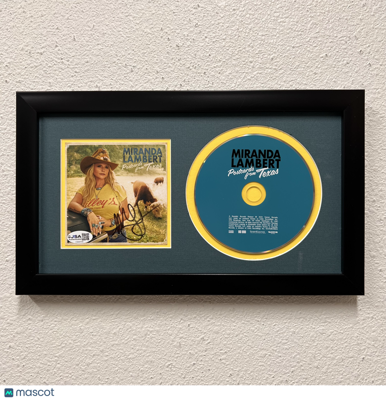 Miranda Lambert Signed Postcards from Texas CD Insert Framed Display JSA