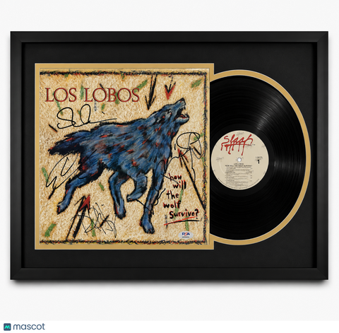 Los Lobos Signed How Will the Wolf Survive Framed Vinyl PSA