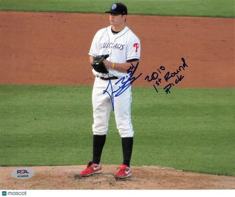 Jesse Biddle Lakewood BlueClaws Signed 8x10 Photo PSA