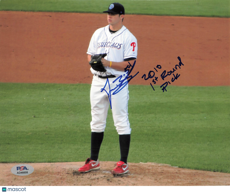 Jesse Biddle Lakewood BlueClaws Signed 8x10 Photo PSA