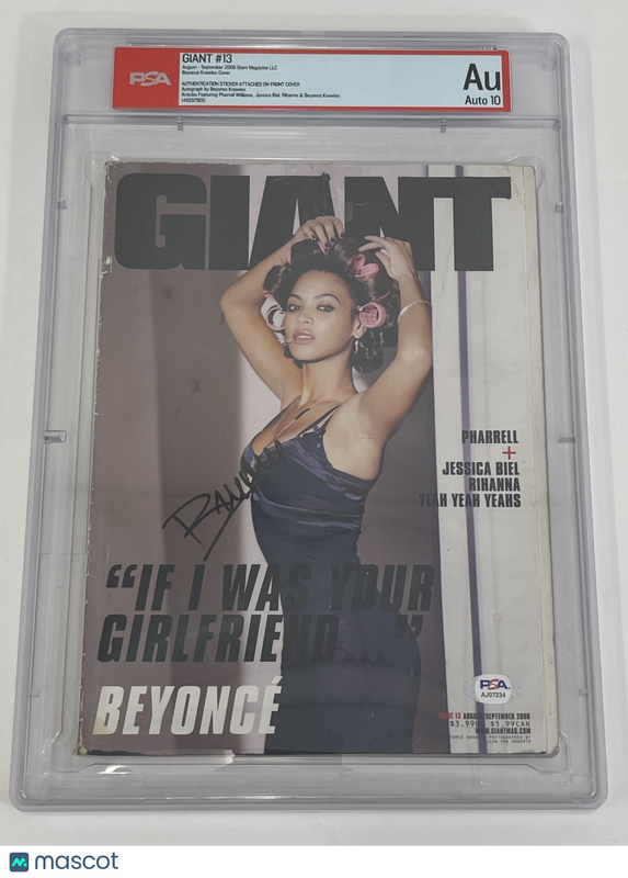Beyonce Knowles Signed Giant #13 Magazine PSA Encapsulated Auto 10
