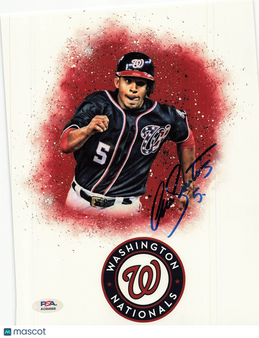 Adrian Sanchez Washington Nationals Signed 8x10 Photo PSA