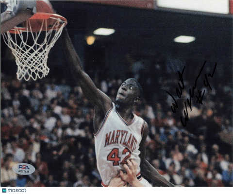 Walt Williams Maryland Terrapins Signed Basketball 8x10 Photo PSA
