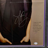 Justin Bieber Signed Custom Framed Photo PSA Autographed