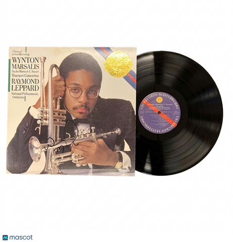Wynton Marsalis Signed Trumpet Concertos Vinyl PSA Album Autographed
