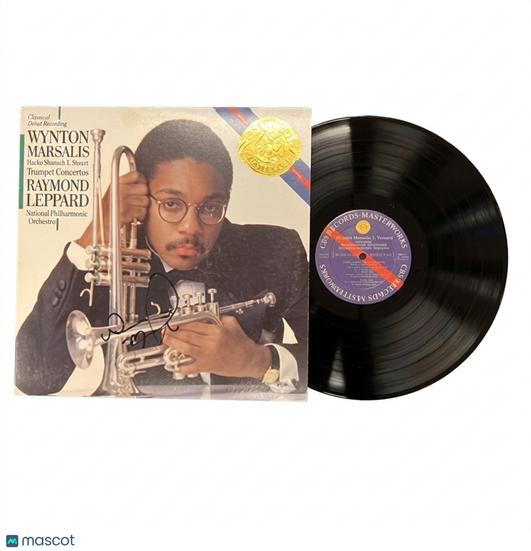 Wynton Marsalis Signed Trumpet Concertos Vinyl PSA Album Autographed