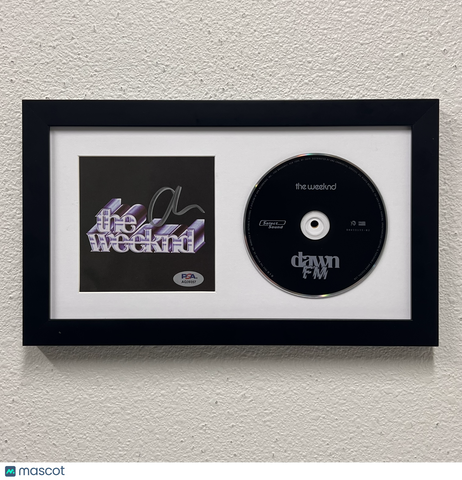 The Weeknd Signed CD Cover Framed PSA/DNA Autographed Dawn FM