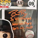 Buster Posey Signed Baseball #09 Funko Pop PSA Encapsulated Autographed