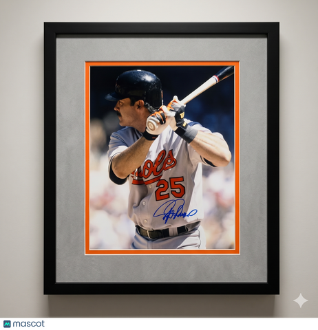 Rafael Palmeiro Baltimore Orioles Signed 11x14 Custom Framed Photo PSA