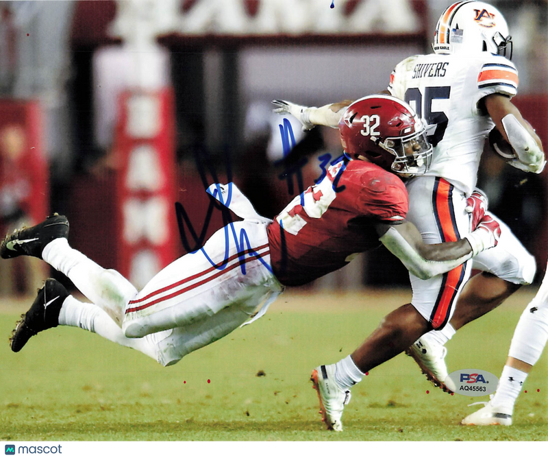 Dylan Moses Signed Alabama Crimson Tide Football 8x10 Photo PSA Autographed