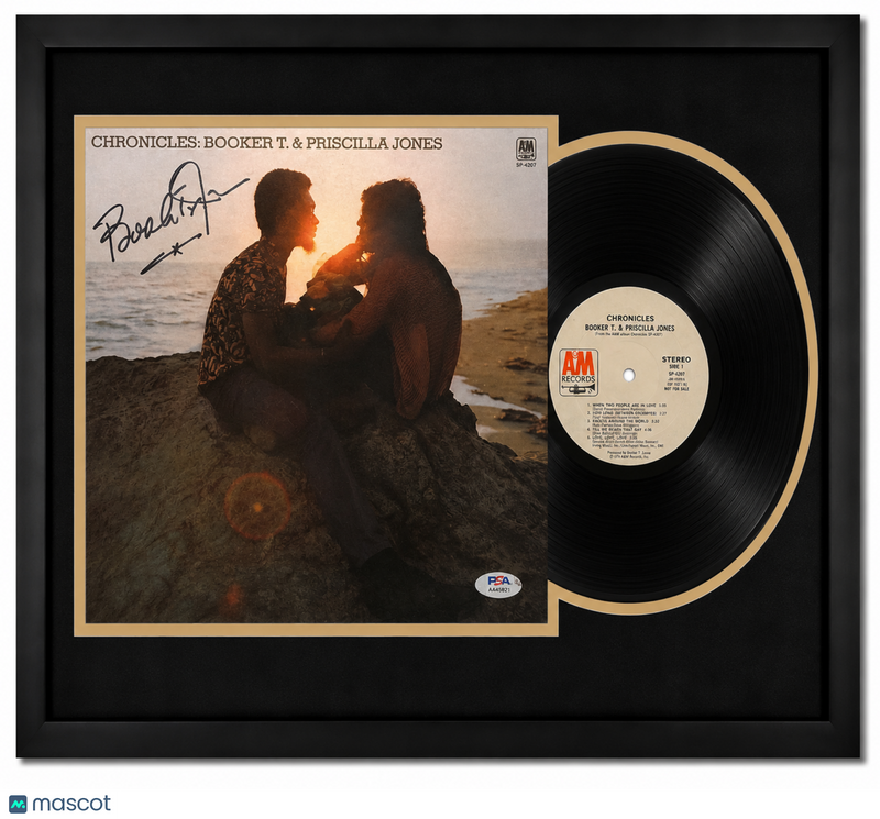 Booker T. Jones Signed Chronicles Custom Framed Vinyl Album PSA