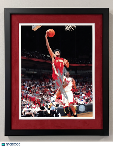 Josh Childress Atlanta Hawks Signed Basketball 8x10 Custom Framed Photo PSA