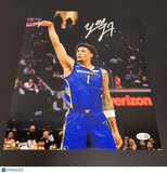 Yaxel Lendeborg Golden State Warriors Signed Basketball 11x14 Photo JSA