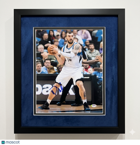 Nikola Pekovic Minnesota Timberwolves Signed 11x14 Custom Framed Photo PSA