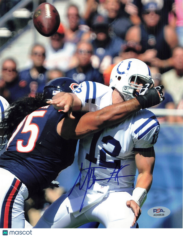 Matt Toeaina Signed Chicago Bears Football 8x10 Photo PSA Autographed