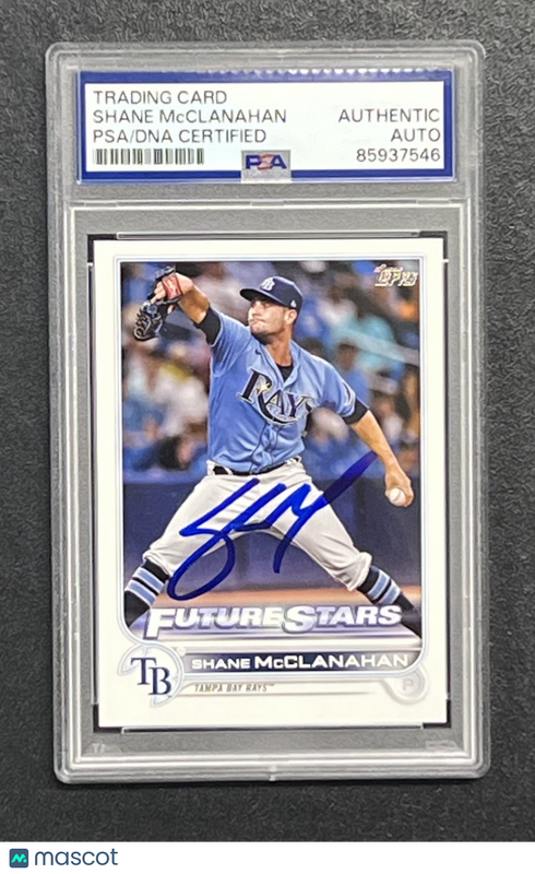2022 Topps Future Stars #244 Shane McClanahan Signed Card Auto PSA Slabbed Rays