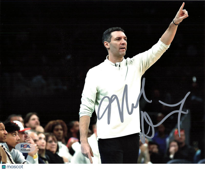 Mark Daigneault Oklahoma City Thunder Signed Basketball 8x10 Photo PSA
