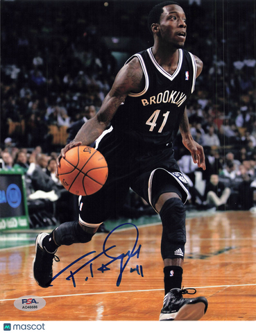 TyShawn Taylor Brooklyn Nets Signed Basketball 8x10 Photo PSA