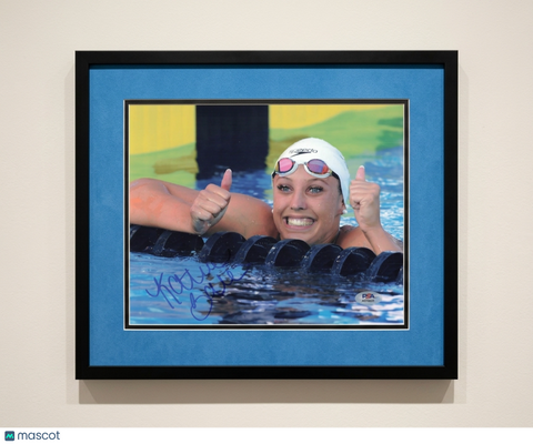 Kathleen Baker Team USA Signed Oympic Swimming 8x10 Framed Photo PSA Auth