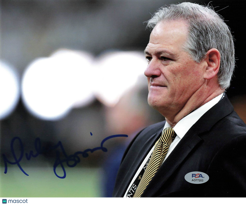 Mickey Loomis Signed New Orleans Saints Football 8x10 Photo PSA Autographed