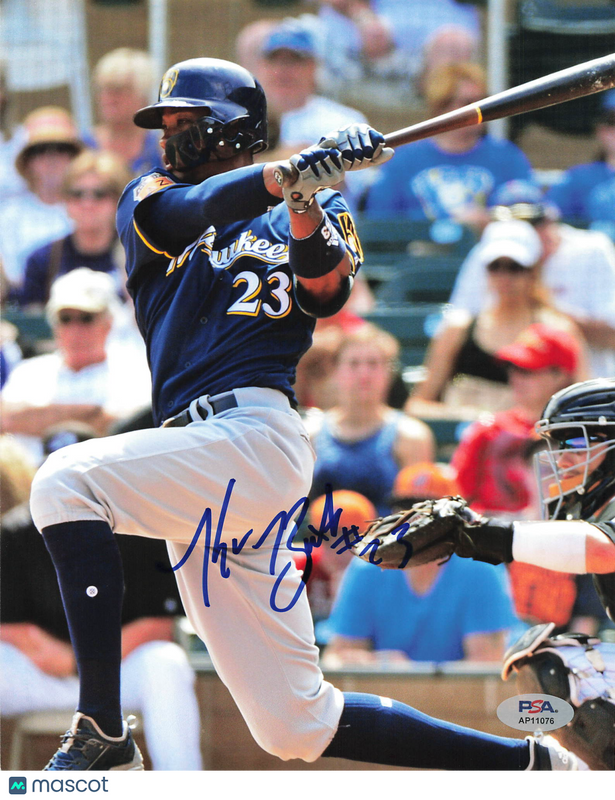 Keon Broxton Milwaukee Brewers Signed 8x10 Photo PSA