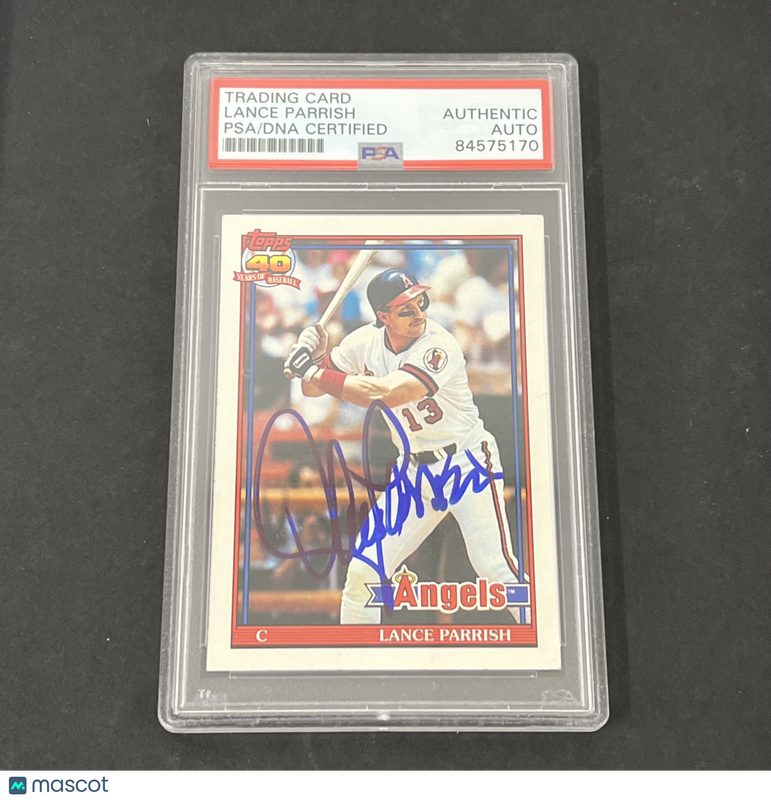 1991 Topps #210 Lance Parrish 40 Years Of Baseball signed card PSA