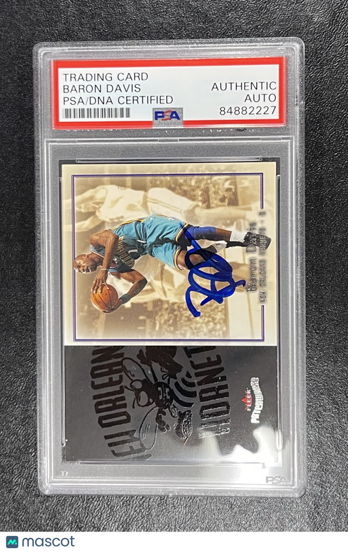 2004 Fleer Patchworks#53 Baron Davis Signed Card Auto PSA Slabbed Hornets