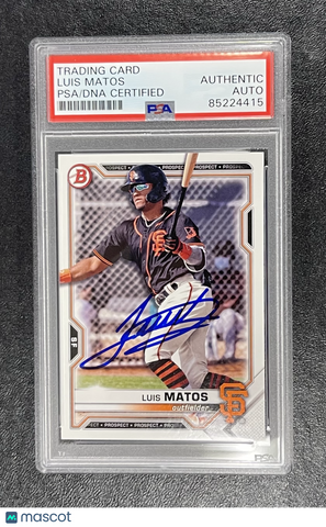 2021 Topps Bowman Draft #BD-5 Luis Matos  Signed Card Auto PSA Slabbed Giants