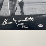 Gino Marchetti Signed Baltimore Colts Football 11x14 Photo PSA Autographed