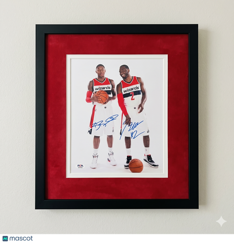 John Wall and Bradley Beal Washington Wizards Signed 16x20 Custom Framed Photo