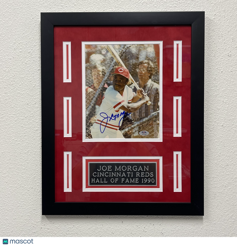 Joe Morgan Cincinnati Reds Signed 8x10 Framed Photo PSA Autographed
