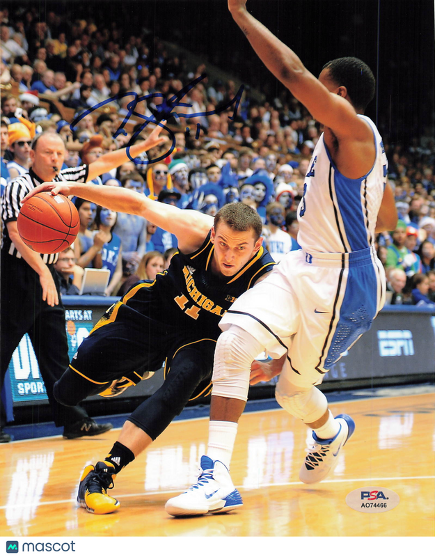 Nik Stauskas Signed 8x10 Photo PSA Michigan Wolverines