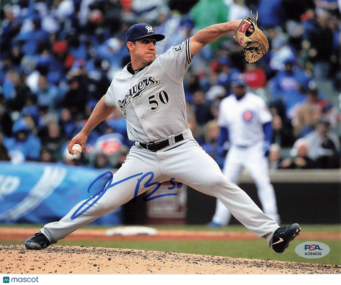 Jacob Barnes Milwaukee Brewers Signed 8x10 Photo PSA
