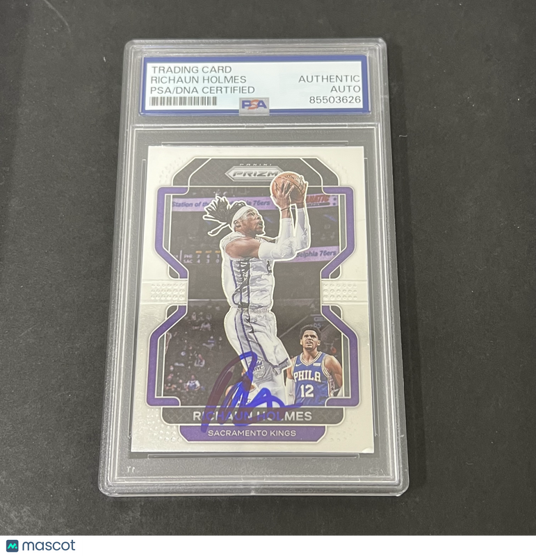 2021-22 Panini Prizm #170 Richaun Holmes signed card PSA