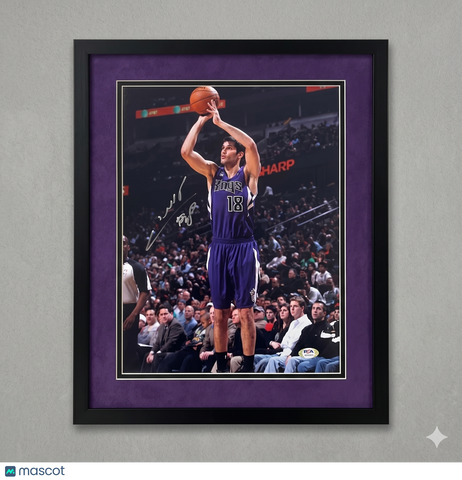 Omri Casspi Sacramento Kings Signed Basketball 11x14 Custom Framed Photo PSA