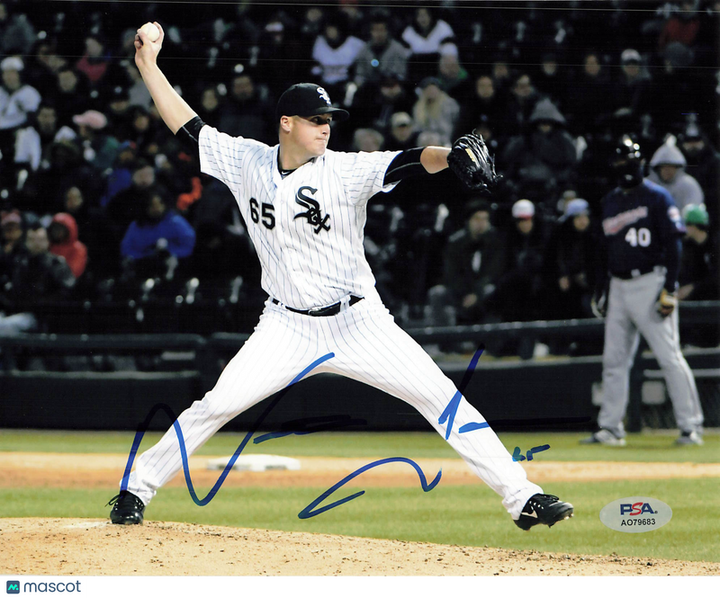 Nate Jones Chicago White Sox Signed 8x10 Photo PSA