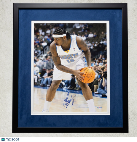 Carmelo Anthony Denver Nuggets Signed 16x20 Custom Framed Photo PSA AUTH