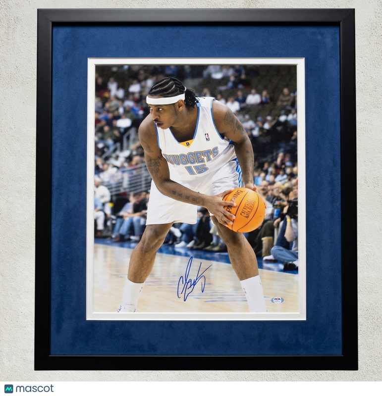 Carmelo Anthony Denver Nuggets Signed 16x20 Custom Framed Photo PSA AUTH